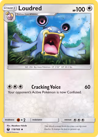 Loudred 118/168 Pokemon card