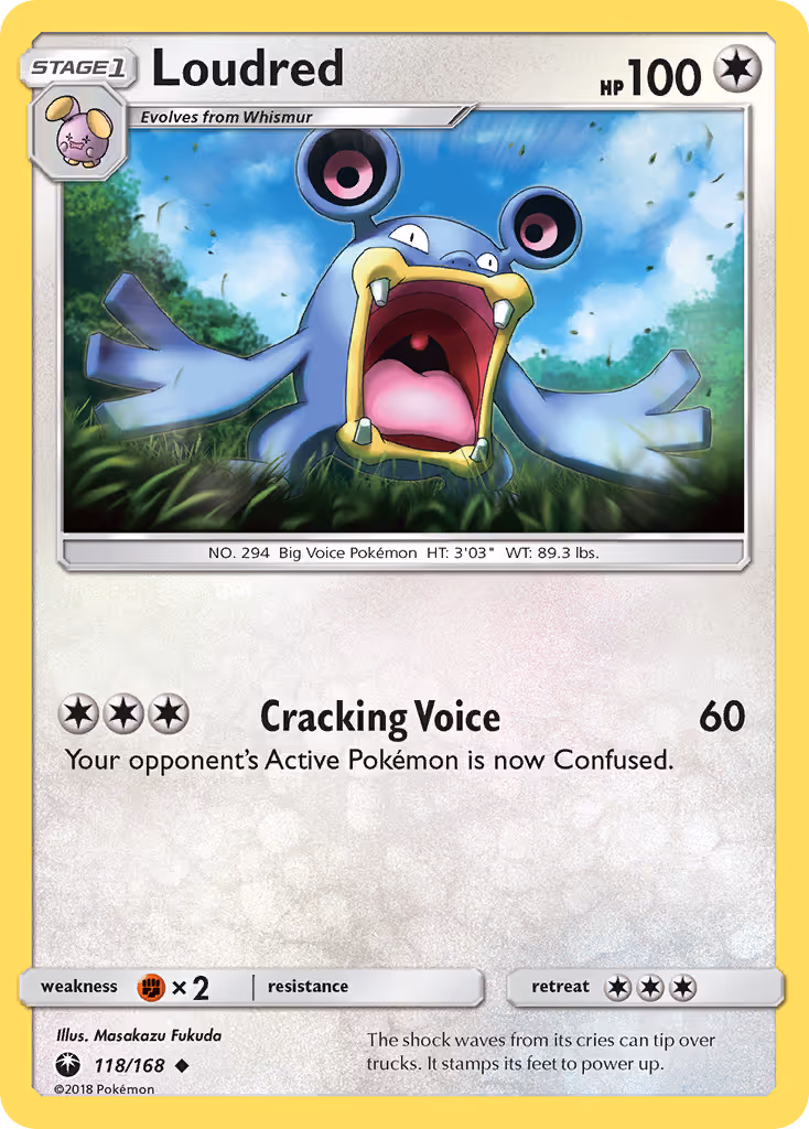 Loudred 118/168 Pokemon card