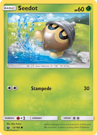 Seedot 12/168 Pokemon card