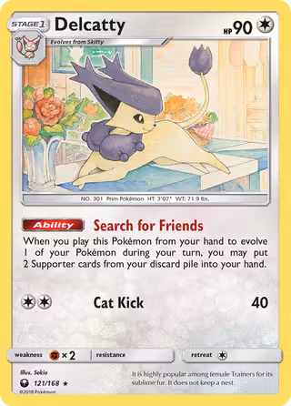 Delcatty 121/168 Pokemon card