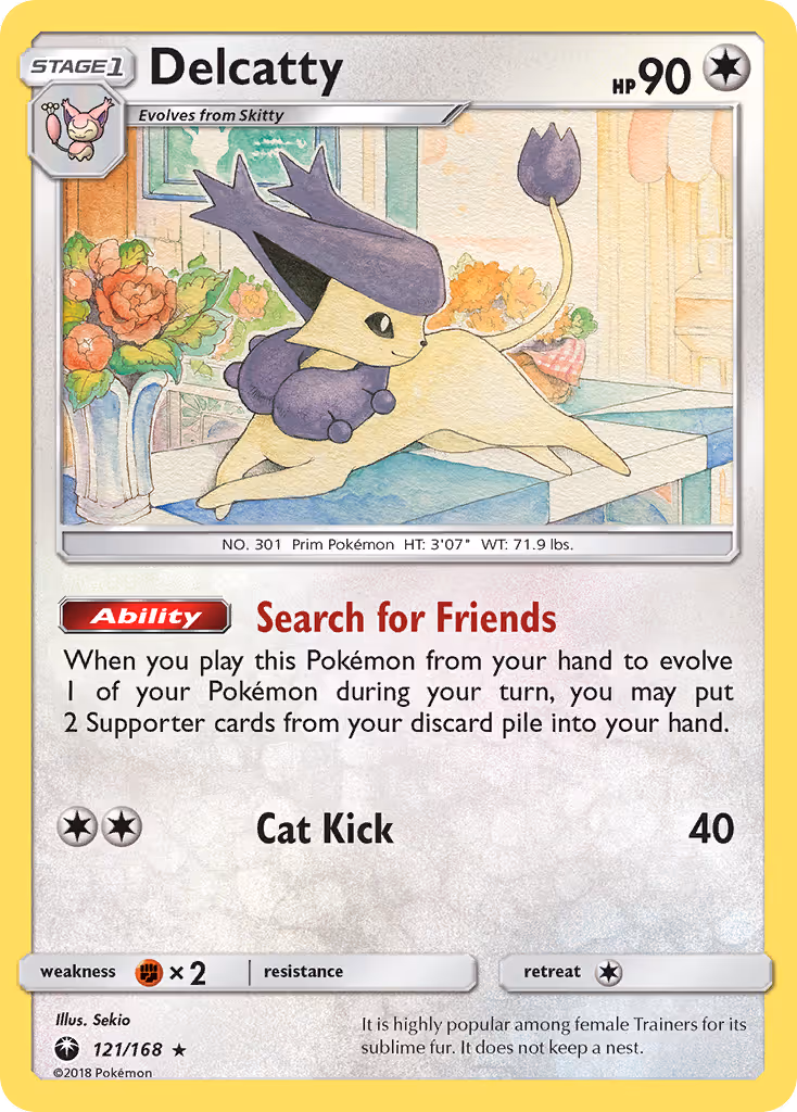 Delcatty 121/168 Pokemon card