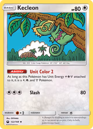 Kecleon 122/168 Pokemon card