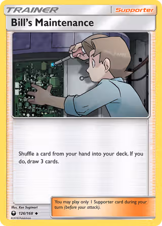 Bill’s Maintenance 126/168 Pokemon card