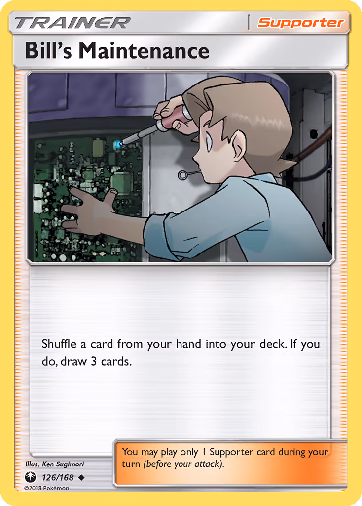 Bill’s Maintenance 126/168 Pokemon card