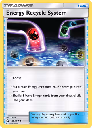 Energy Recycle System 128/168 Pokemon card