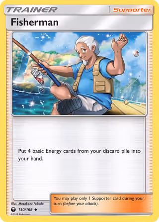 Fisherman 130/168 Pokemon card