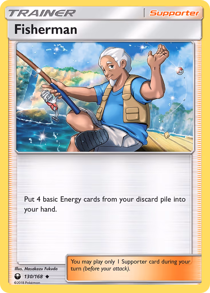Fisherman 130/168 Pokemon card