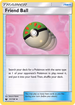 Friend Ball 131/168 Pokemon card