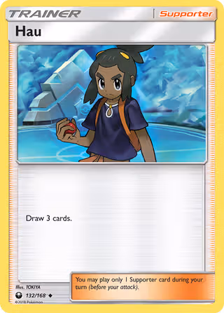 Hau 132/168 Pokemon card