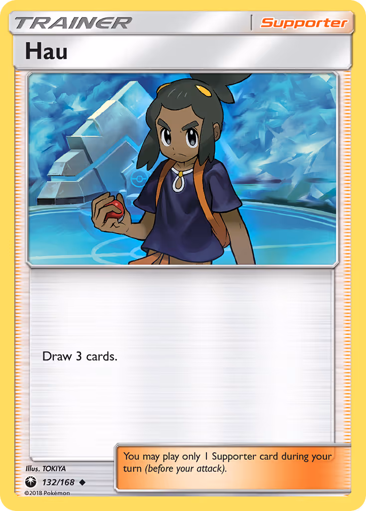 Hau 132/168 Pokemon card