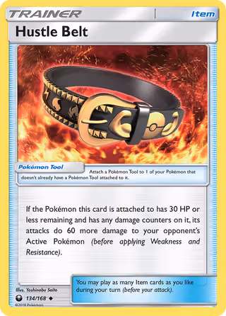 Hustle Belt 134/168 Pokemon card