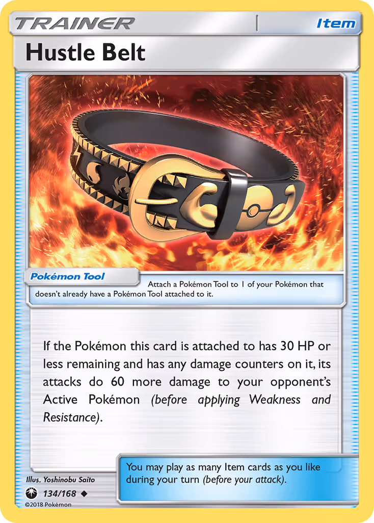 Hustle Belt 134/168 Pokemon card