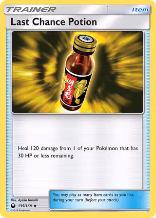 Last Chance Potion 135/168 Pokemon card