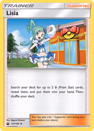 Lisia 137/168 Pokemon card