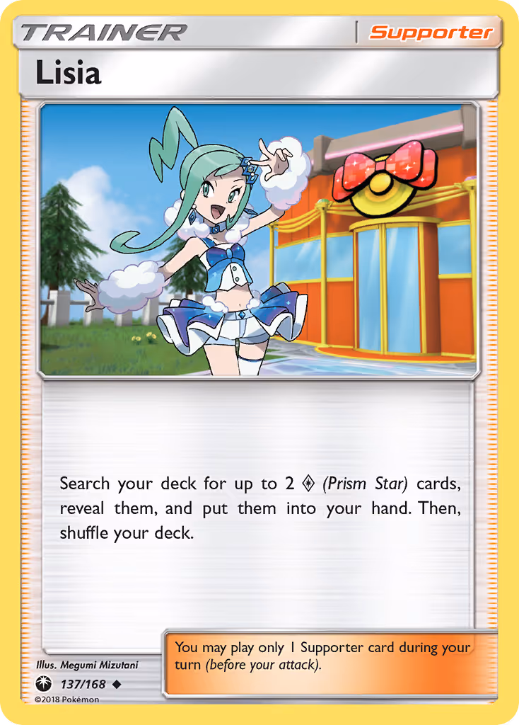 Lisia 137/168 Pokemon card