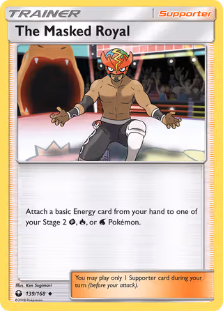 The Masked Royal 139/168 Pokemon card