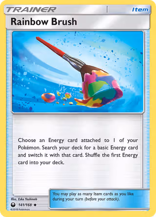 Rainbow Brush 141/168 Pokemon card