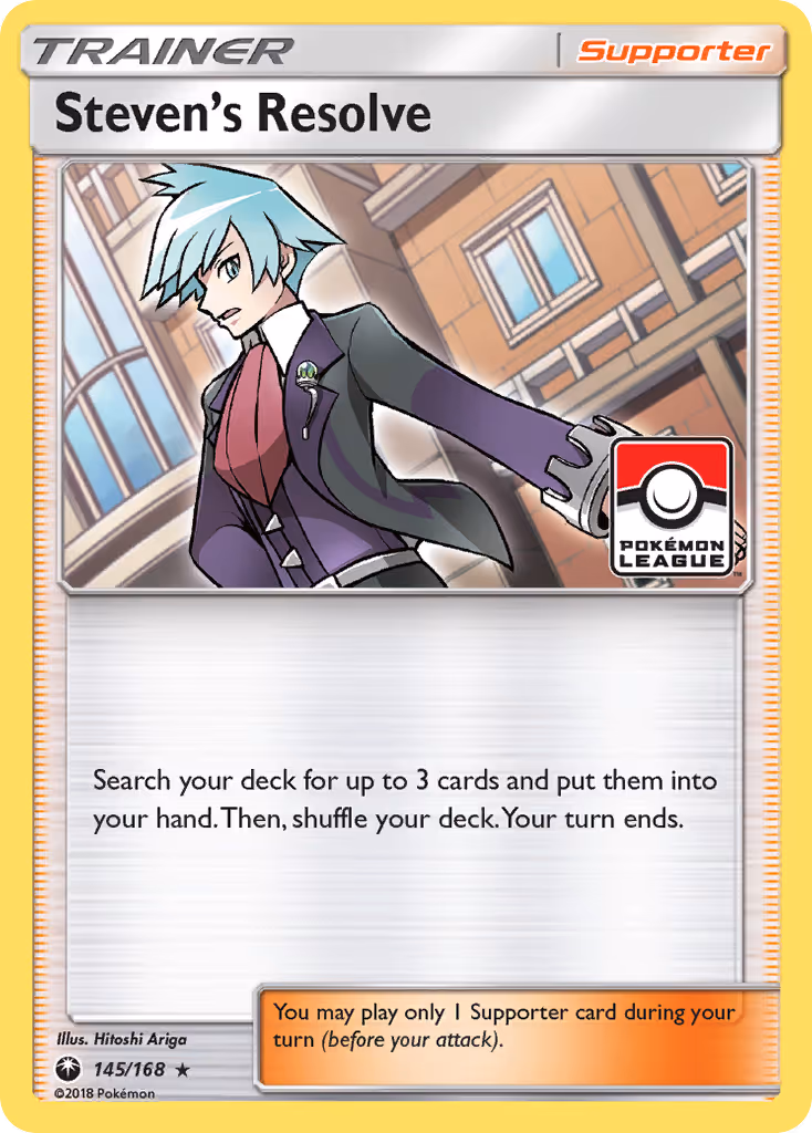 Steven’s Resolve 145/168 Pokemon card
