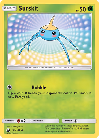Surskit 15/168 Pokemon card