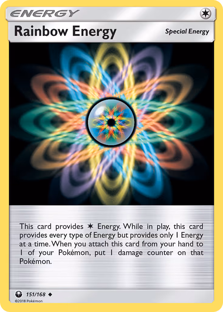 Rainbow Energy 151/168 Pokemon card