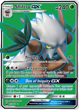 Shiftry GX 152/168 Pokemon card