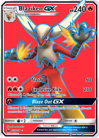 Blaziken GX 153/168 Pokemon card