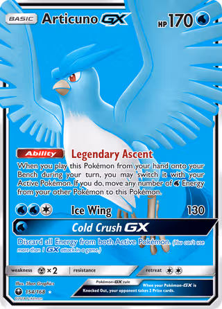 Articuno GX 154/168 Pokemon card