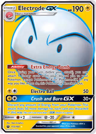 Electrode GX 155/168 Pokemon card