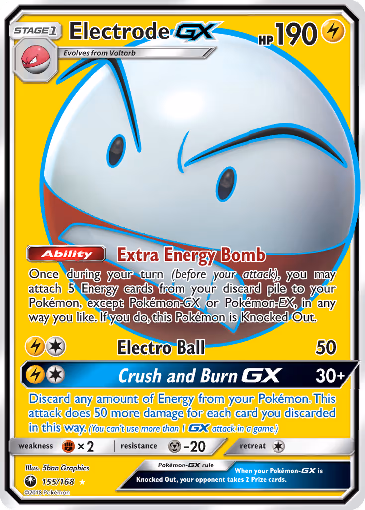 Electrode GX 155/168 Pokemon card