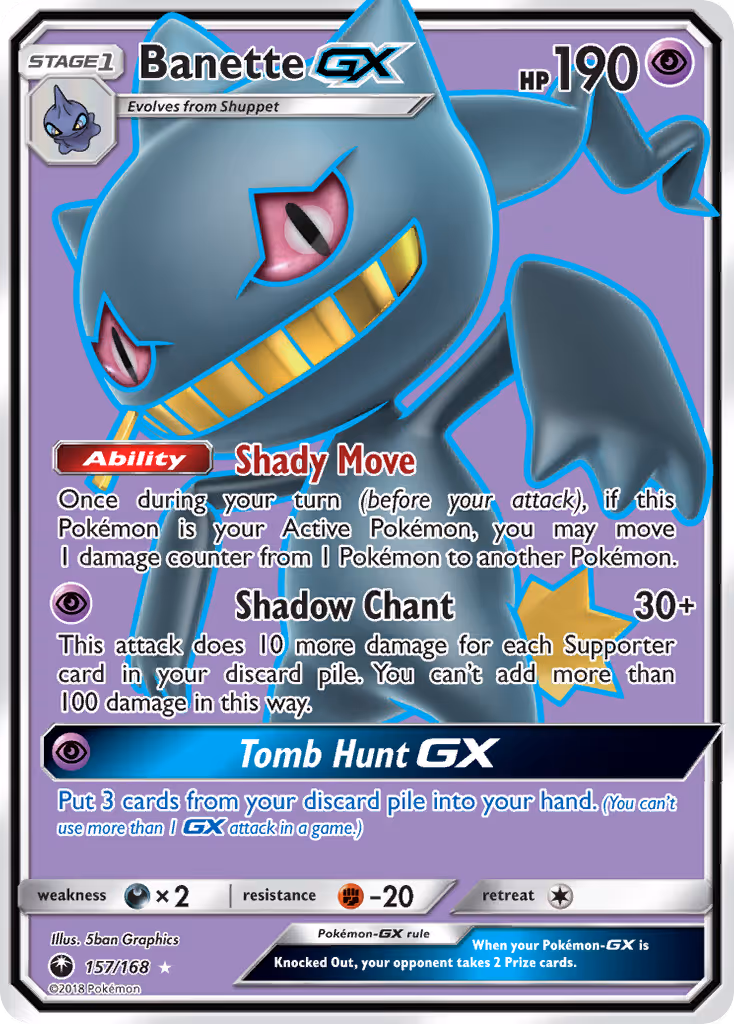 Banette GX 157/168 Pokemon card