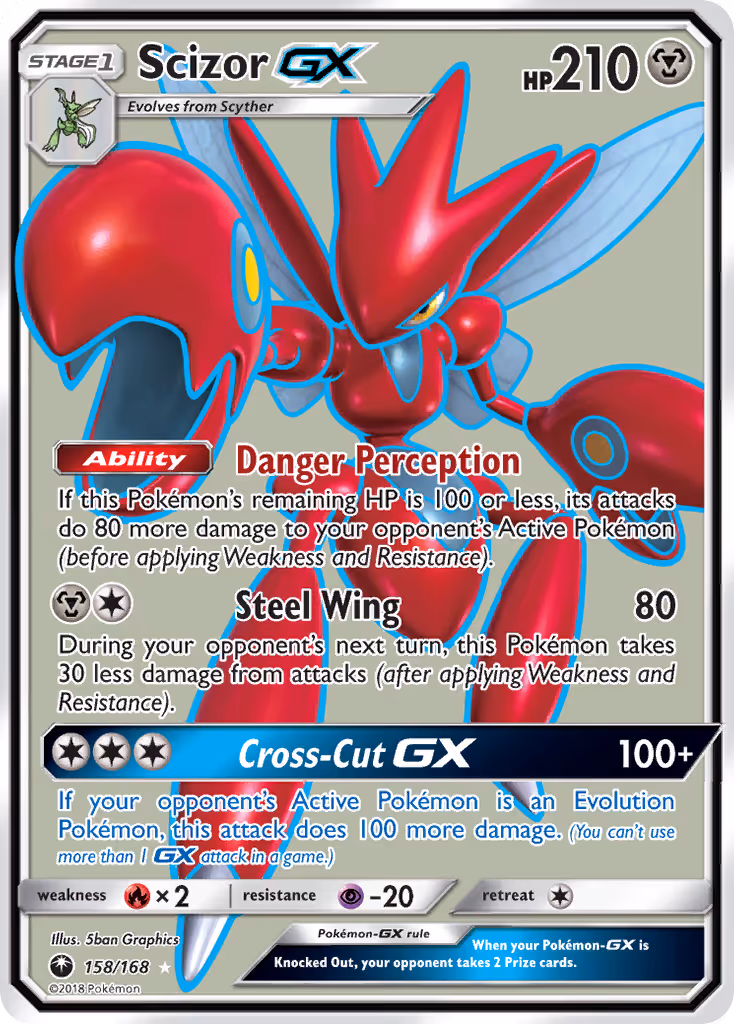 Scizor GX 158/168 Pokemon card