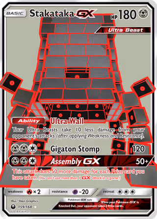 Stakataka GX 159/168 Pokemon card