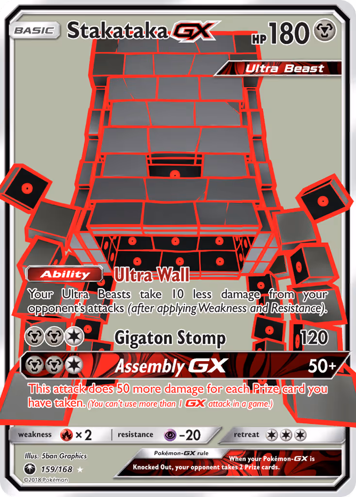 Stakataka GX 159/168 Pokemon card