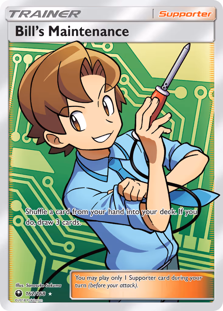 Bill’s Maintenance 162/168 Pokemon card