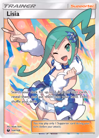 Lisia 164/168 Pokemon card
