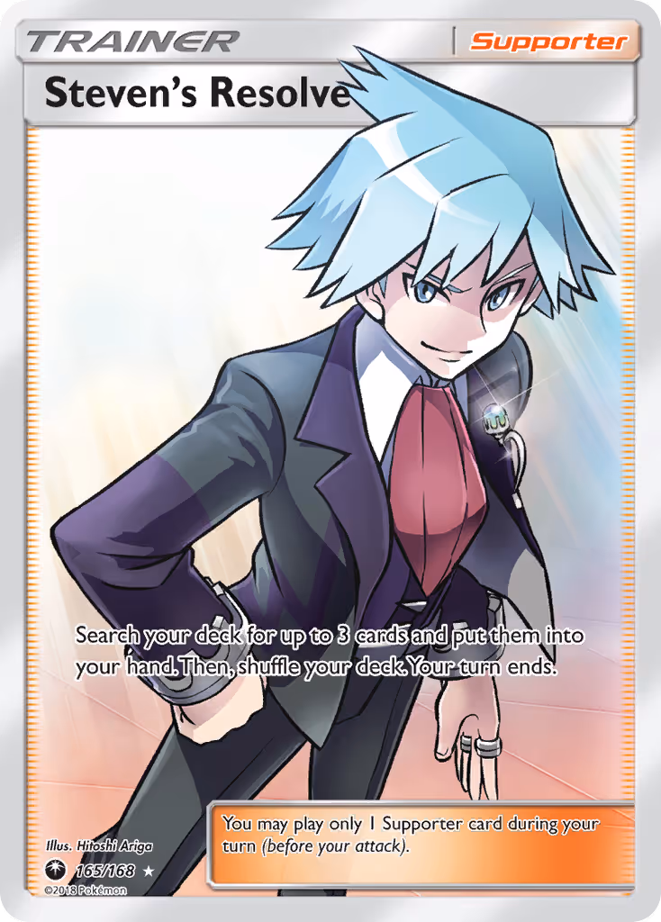 Steven’s Resolve 165/168 Pokemon card