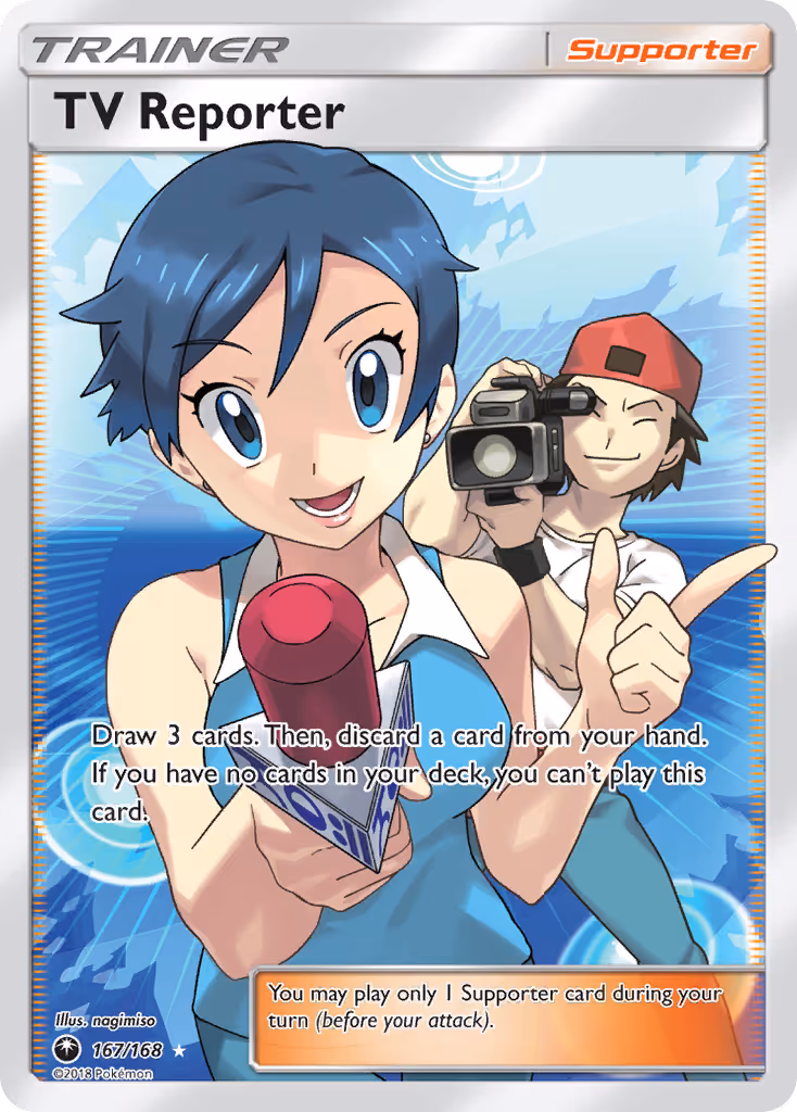 TV Reporter 167/168 Pokemon card