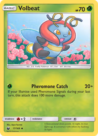 Volbeat 17/168 Pokemon card