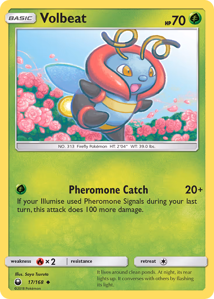 Volbeat 17/168 Pokemon card