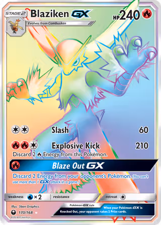 Blaziken GX 170/168 Pokemon card