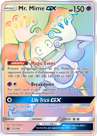Mr. Mime GX 173/168 Pokemon card