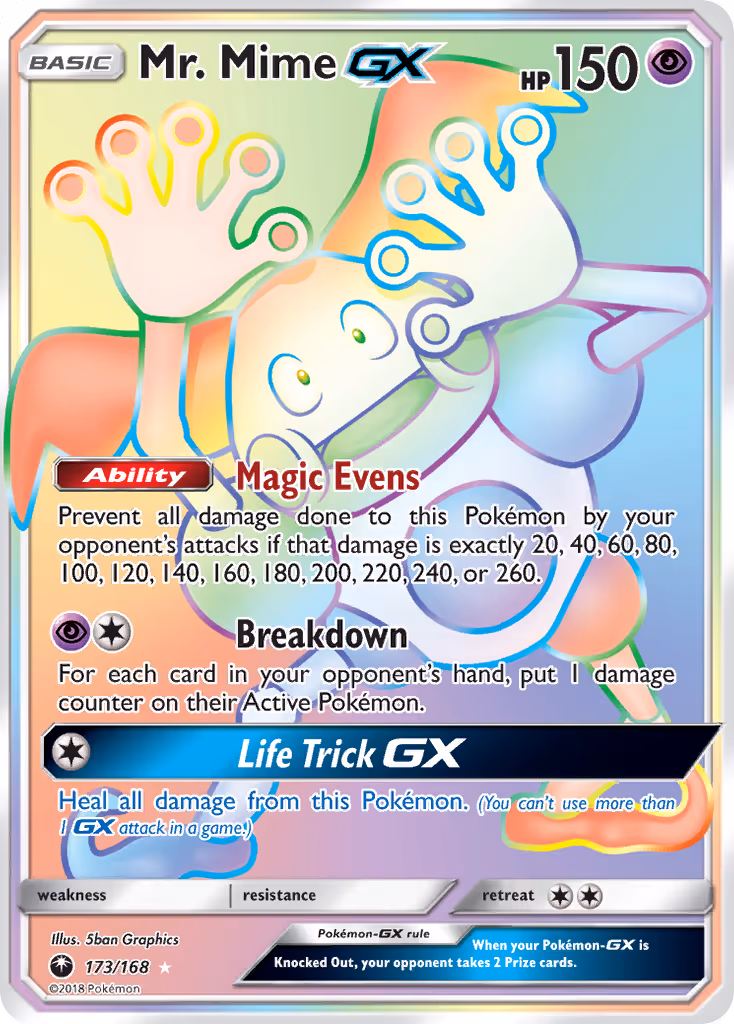Mr. Mime GX 173/168 Pokemon card