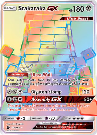 Stakataka GX 176/168 Pokemon card
