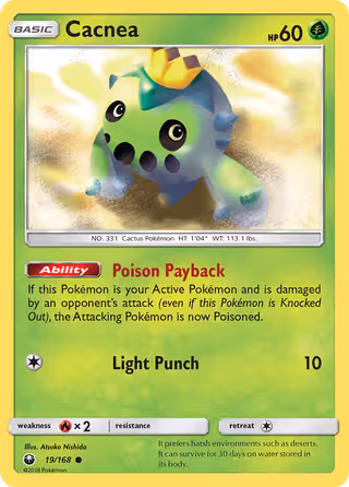 Cacnea 19/168 Pokemon card