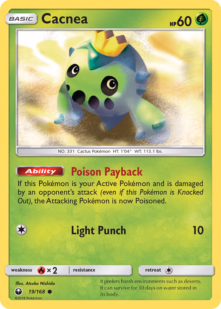 Cacnea 19/168 Pokemon card