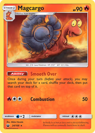 Magcargo 24/168 Pokemon card