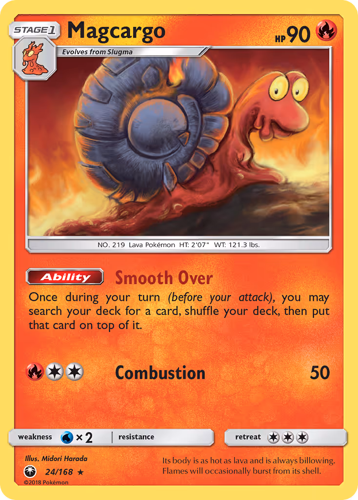 Magcargo 24/168 Pokemon card