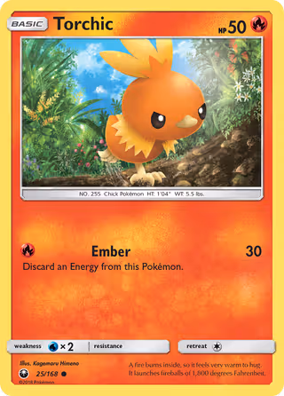 Torchic 25/168 Pokemon card