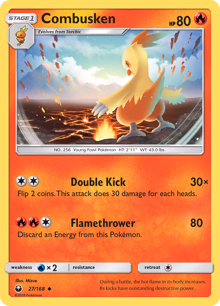 Combusken 27/168 Pokemon card