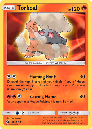 Torkoal 29/168 Pokemon card